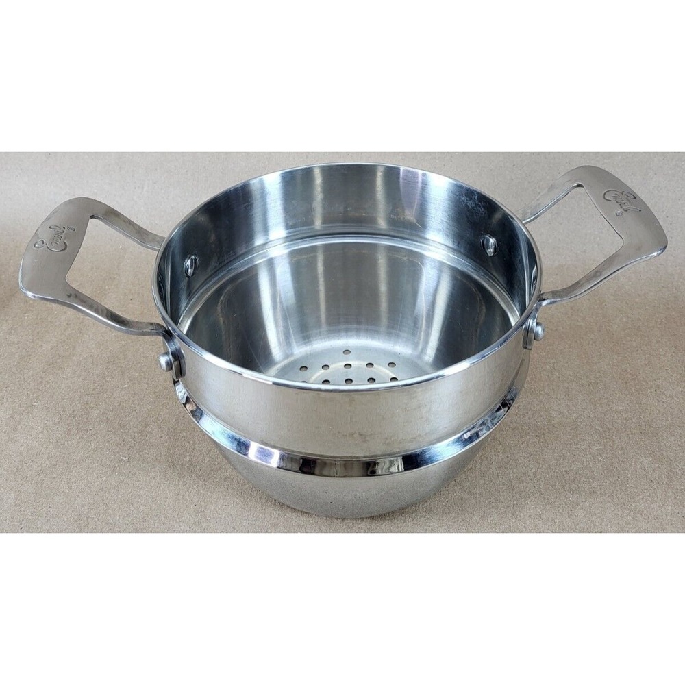 Emeril Stainless 7.5 inch Steel Strainer/Steamer Pot Pan Insert Double Boiler